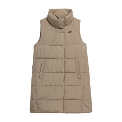 4f dámská vesta VEST-AW23TVESF076-82S-LIGHT BROWN