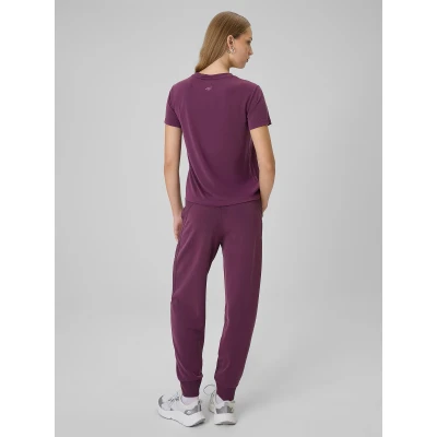 4f dámské tepláky TROUSERS CAS F1410-60S-BURGUNDY
