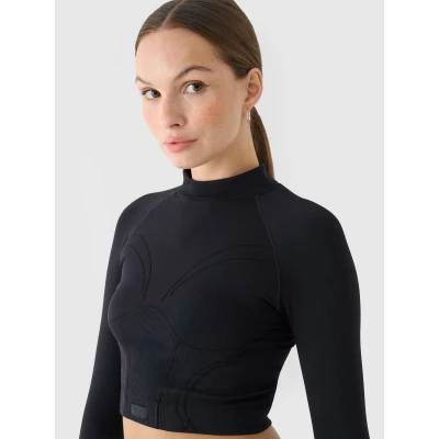 4f dámské tričko LONGSLEEVE FNK F483-RAW24TFLOF483-20S-DEEP BLACK