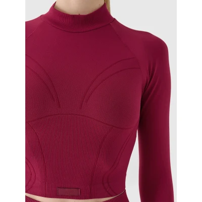 4f dámské tričko LONGSLEEVE FNK F483-RAW24TFLOF483-60S-BURGUNDY