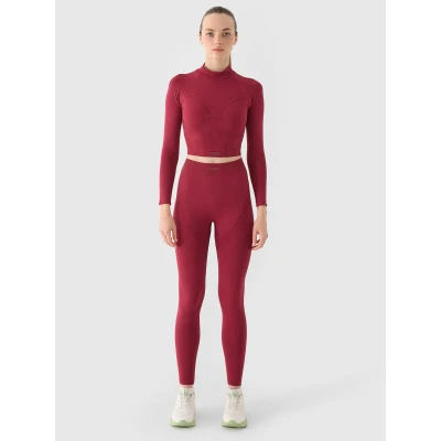 4f dámské tričko LONGSLEEVE FNK F483-RAW24TFLOF483-60S-BURGUNDY