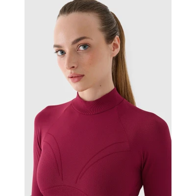 4f dámské tričko LONGSLEEVE FNK F483-RAW24TFLOF483-60S-BURGUNDY