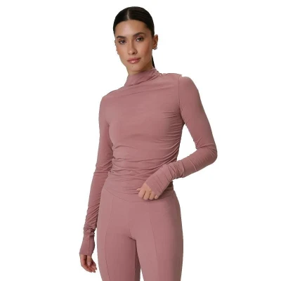 4F dámské tričko LONGSLEEVE FNK F502-56S-LIGHT PINK POUZE Velikost M (VÝPRODEJ)