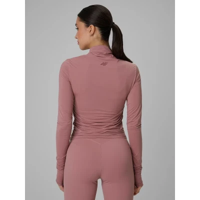 4F dámské tričko LONGSLEEVE FNK F502-56S-LIGHT PINK POUZE Velikost M (VÝPRODEJ)