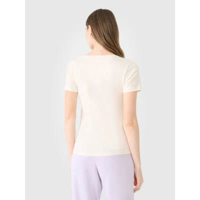 4f dámské tričko TSHIRT F1990-11S-OFF WHITE