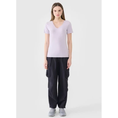 4f dámské tričko TSHIRT F1990-52S-LIGHT VIOLET