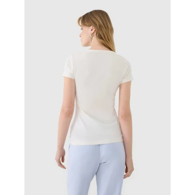 4f dámské tričko TSHIRT F1995-11S-OFF WHITE