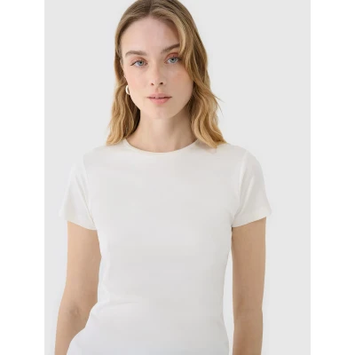4f dámské tričko TSHIRT F1995-11S-OFF WHITE