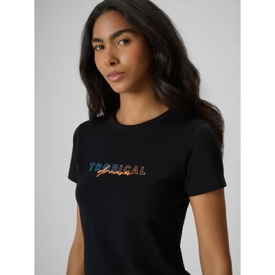 4f dámské tričko TSHIRT F2717-20S-DEEP BLACK