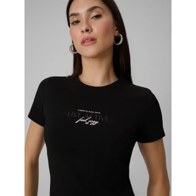 4f dámské tričko TSHIRT F2742-20S-DEEP BLACK