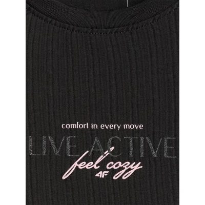 4f dámské tričko TSHIRT F2742-20S-DEEP BLACK
