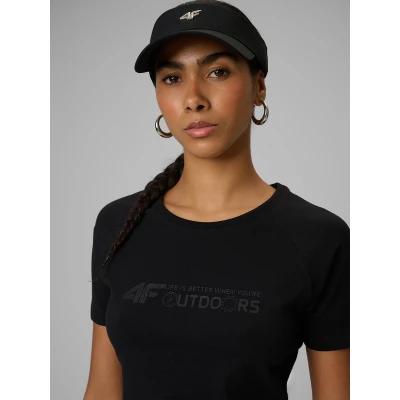 4f dámské tričko TSHIRT F2774-20S-DEEP BLACK