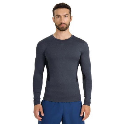 4f pánské tričko LONGSLEEVE FNK M507-WMM00TFLOM507-22M-ANTHRACITE MELANGE