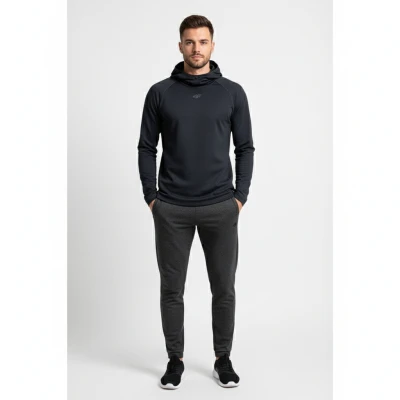4f pánská mikina BRUSHED UNDERWEAR M100-WAW25UBRUM100-20S-DEEP BLACK