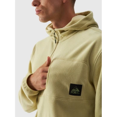 4f pánská mikina FLEECE-WAW24TFLEM252-44S-OLIVE