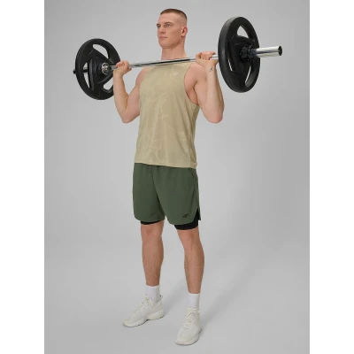 4f pánske tielko SLEEVELESS FNK M0877-83S-BEIGE