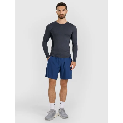 4f pánské tričko LONGSLEEVE FNK M507-WMM00TFLOM507-22M-ANTHRACITE MELANGE