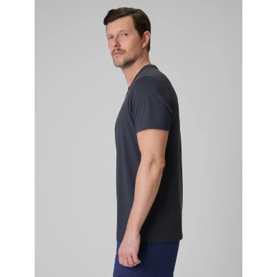 4f pánské tričko TSHIRT FNK M2140-21M-BLACK MELANGE