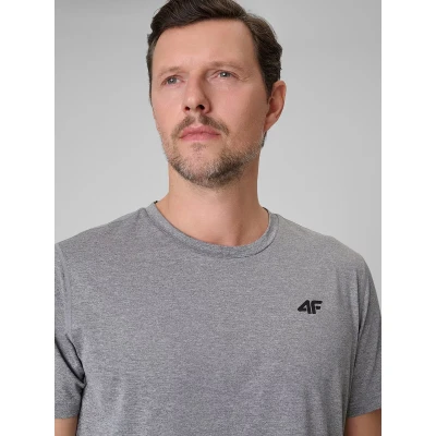 4f pánske tričko TSHIRT FNK M2140-25M-GREY MELANGE
