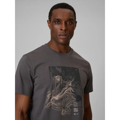 4f pánské tričko TSHIRT M2825-24S-MIDDLE GREY