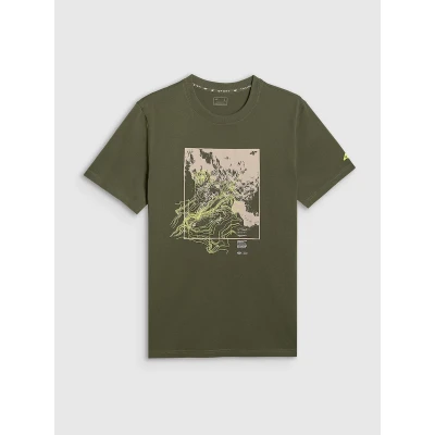 4f pánské tričko TSHIRT M2825-43S-KHAKI