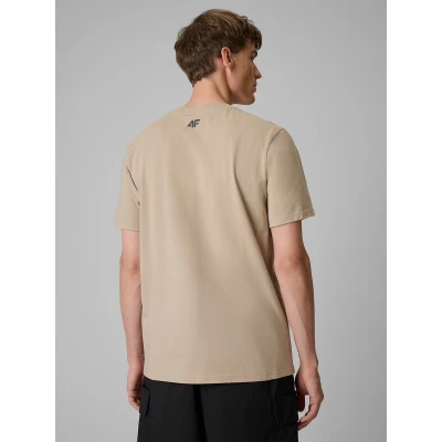 4f pánské tričko TSHIRT M3321-83S-BEIGE