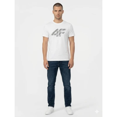 4f pánské tričko TSHIRT M3342-10S-WHITE