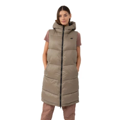 4f dámská vesta VEST-AW23TVESF074-82S-LIGHT BROWN 4f dámská vesta VEST-AW23TVESF074-82S-LIGHT BROWN