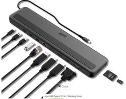 Acer 13in1 Type C Minidock: 3x USB3.0 (5Gbps Data Transfer), 1x USB-C (5Gbps Data transfer), 1x USB-C Power Delivery (up to 100W) Acer 13in1 Type C Minidock: 3x USB3.0 (5Gbps Data Transfer), 1x USB-C (5Gbps Data transfer), 1x USB-C Power Delivery (up to 100W)