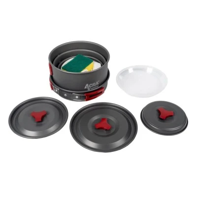 Acra C22 camping set nádobí alluminium pro 3-4 osoby