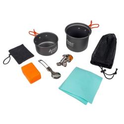 Acra C23 camping set nádobí včetně plynového vařiče pro 1-2 osoby