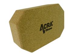 Acra Cork wood yoga block 22.2x14,5x7.5cm