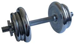 ACRA Jednoruční nakládací činka 15 kg - 25 mm - chrom