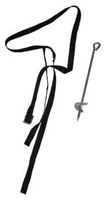 ACRA Kotvy upínacie 3ks set s popruhmi k trampolíne