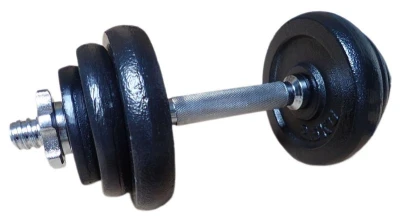 ACRA nakládací činka jednoruční set 2 x 10 kg (20 kg) pogumované ACRA nakládací činka jednoruční set 2 x 10 kg (20 kg) pogumované
