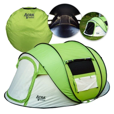 Acra Outdoor ST30 samorozkládací stan pro 2-3 osoby/2seconds - zelený se zatmavením Acra Outdoor ST30 samorozkládací stan pro 2-3 osoby/2seconds - zelený se zatmavením