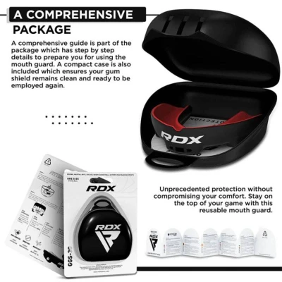 Acra RDX 3W Chránič zubů dospělý černo-červený
