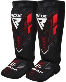 Acra RDX Chrániče holení a nártů schváleno IMMAF červené vel. M