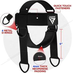 Acra RDX Posilňovač krku Head Harness čierny WAN-H2B+