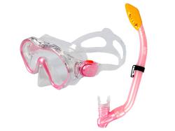 Acra Šnorchlovací set 2 v 1, DETSKÝ, RUŽOVÝ, obsahuje masku a šnorchl