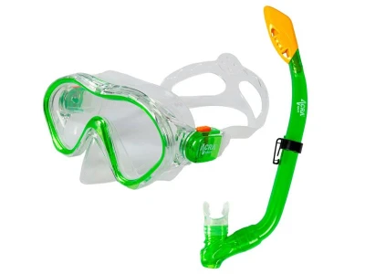 Acra Šnorchlovací set 2 v 1, DĚTSKÝ, ZELENÝ, obsahuje masku a šnorchl Acra Šnorchlovací set 2 v 1, DĚTSKÝ, ZELENÝ, obsahuje masku a šnorchl