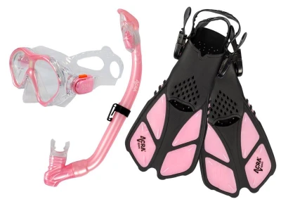 Acra Šnorchlovací set 3 v 1, DĚTSKÝ, RŮŽOVÝ, obsahuje masku, ploutve a šnorchl Acra Šnorchlovací set 3 v 1, DĚTSKÝ, RŮŽOVÝ, obsahuje masku, ploutve a šnorchl
