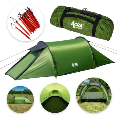 Acra turistický ultralehký stan ST32 pro 2 osoby - zelený expediční 2,4kg Acra turistický ultralehký stan ST32 pro 2 osoby - zelený expediční 2,4kg