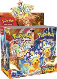 Hra Pokémon TCG SV08 Surging Sparks booster set 10 karet v sáčku