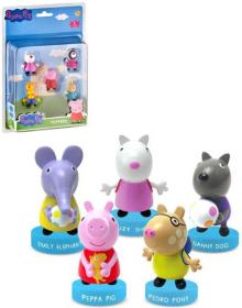 ADC Razítko figurka 6-8cm prasátko Peppa Pig set 5ks 3 druhy blister ADC Razítko figurka 6-8cm prasátko Peppa Pig set 5ks 3 druhy blister