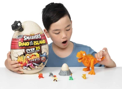 ADC Smashers Dino Island Vajce dinosaurus so slizom a doplnkami vo vajci veľké balenie