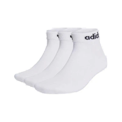 Adidas C LIN ANKLE 3P-3 pack-WHITE/BLACK ponožky