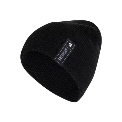 Adidas ESS BEANIE BLACK/WHITE zimní čepice