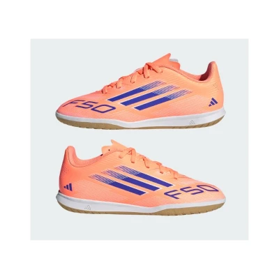 Adidas F50 Club Jr IC beam orange/lucid blue/cloud white chlapecké fotbalové kopačky