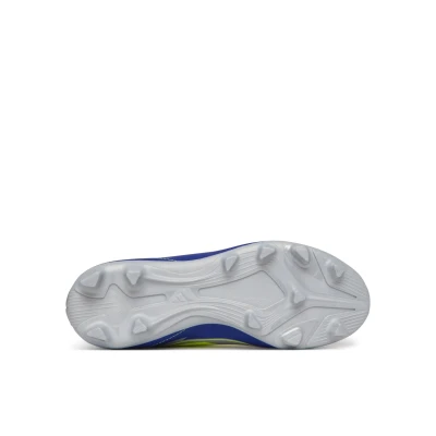 Adidas F50 Club Messi Jr FG silver metallic/solar yellow/lucid blue chlapecké fotbalové kopačky